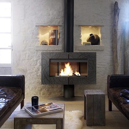 Poêle à bois en fonte Symphonia Invicta