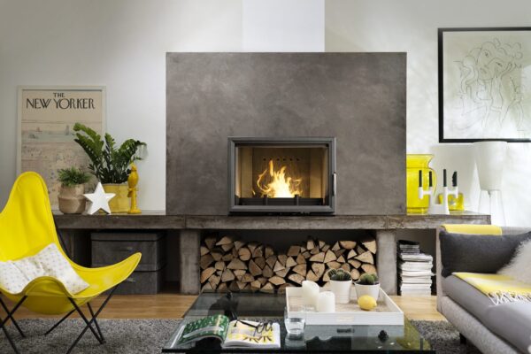 Foyer à bois 800 Grande Vision - avec volet