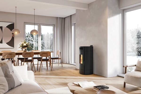 Poêle à Granulés étanche Lodi 8 noir Wi-Fi - Poêle à pellets