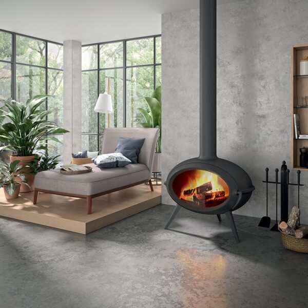 Poêle à bois en fonte Brio – Raccordable