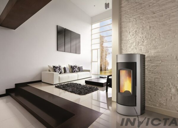 Poêle à granulés Olea gris IP9 Ventilation désactivable