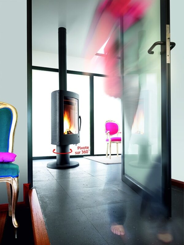 Poêle à bois fonte Pharos 360°