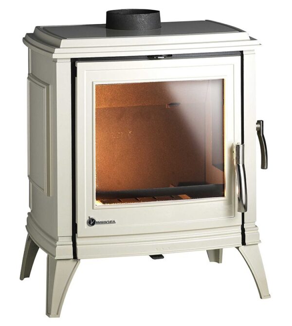 Poêle à Bois en Fonte Sedan M émaillé ivoire